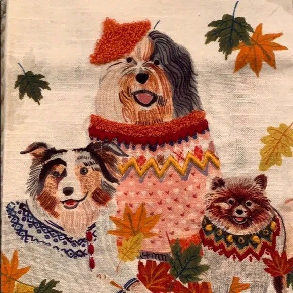 Sweater WeatherDog Print Dish Towel Anthropologie - Picture 4 of 6